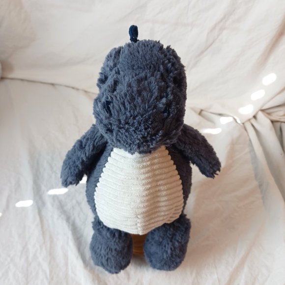 Carter's Just One You Blue Gray Dino Plush Stuffed Animal Corduroy Tummy 7" HTF - Picture 3 of 11